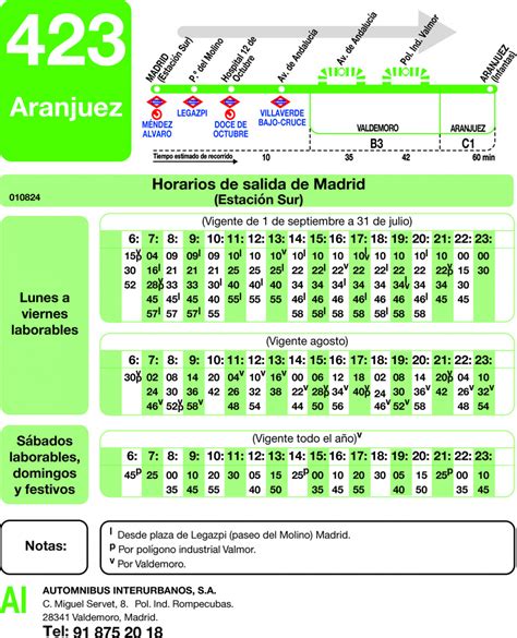 Horarios de autobuses. Frecuencias y líneas de autobús